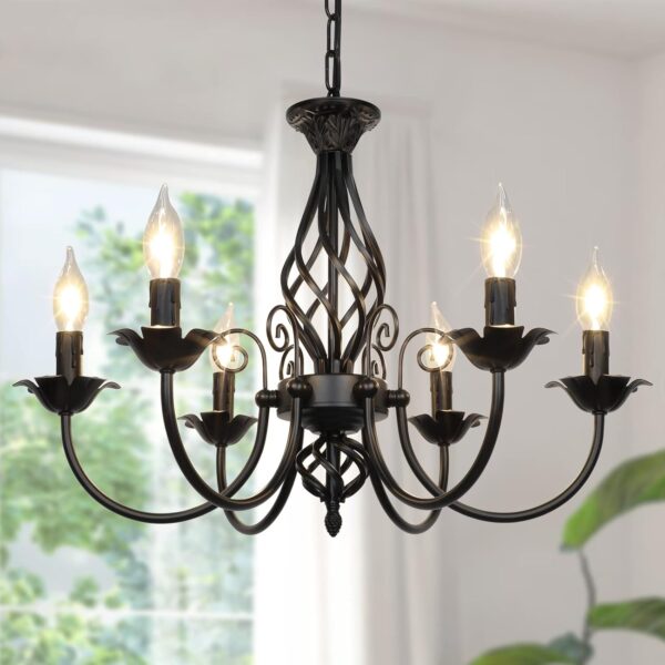Light Farmhouse Iron Chandelier Candle Chandelier for Living Room, Rustic Iron Chandelier Industrial Iron Chandelier Pendant Ceiling Iron Chandelier Light fixture Iron Chandelier, Vintage Iron Chandelier Hanging Lamp Iron Chandelier for Bedroom Iron Chandelier Hallway Iron Chandelier Kitchen Dining Room Foyer Iron Chandelier
