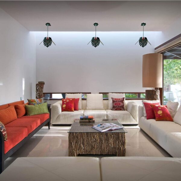 Electric Antique Wooden Ceiling Hanging lamp with Gold Bulb - Image 5