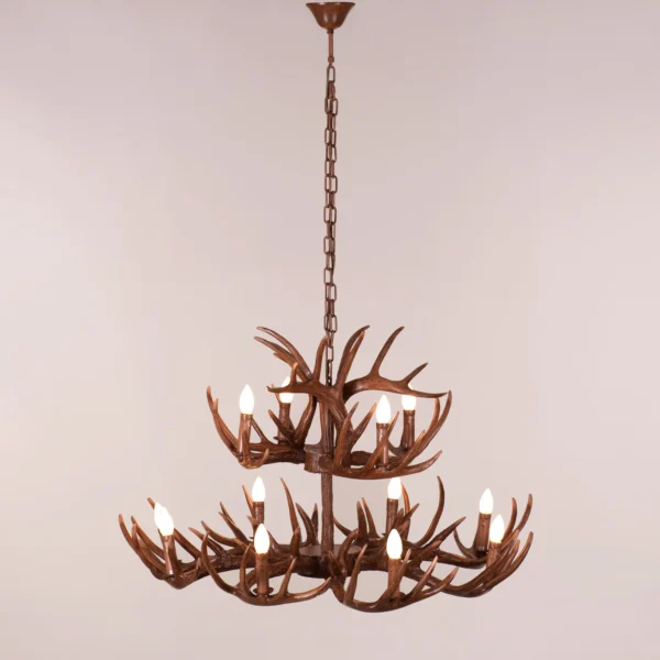 Antler Chandelier, wooden Chandelier, antique chandelier - Image 3