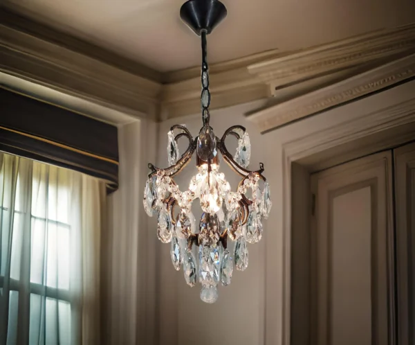 Fixture Chandelier Pendant Chandelier Victorian Chandelier , Antique Chandelier Cage Chandelier Petite Chandelier Light Vintage Chandelier from Light 1960's Chandelier Brass & Crystals Chandelier Small Ceiling Chandelier Lighting Lamp Chandelier 