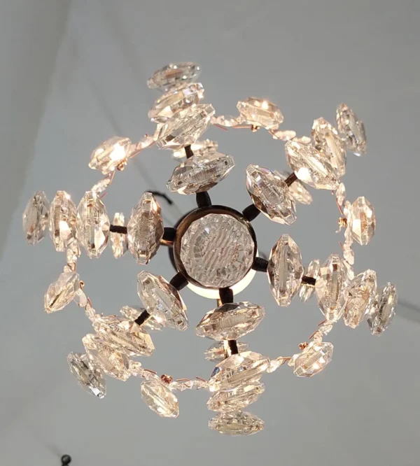 Fixture Chandelier Pendant Chandelier Victorian Chandelier , Antique Chandelier Cage Chandelier Petite Chandelier Light Vintage Chandelier from Light 1960's Chandelier Brass & Crystals Chandelier Small Ceiling Chandelier Lighting Lamp Chandelier  - Image 6
