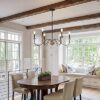 Chandelier | Rustic 6-Light Wood Chandelier for Dining Room and Living Room - Image 2