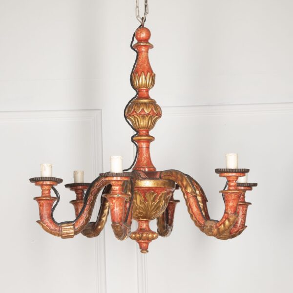 Chandelier | 18th Century French Carved Wood Chandelier