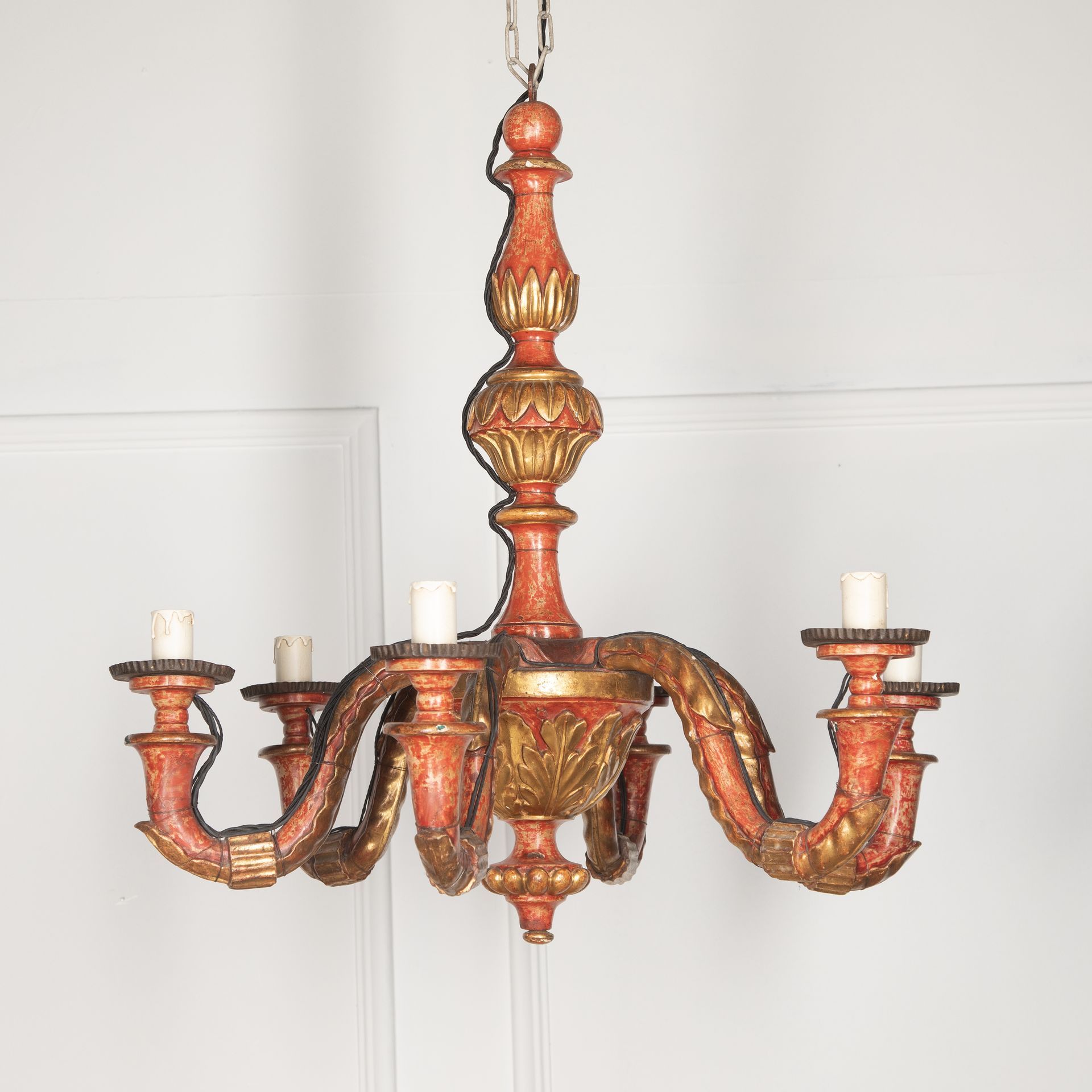 Chandelier | 18th Century French Carved Wood Chandelier