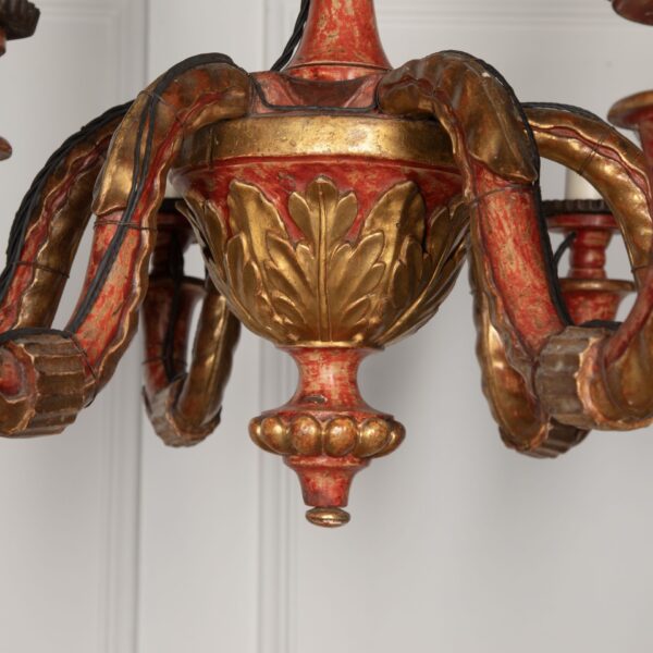 Chandelier | 18th Century French Carved Wood Chandelier - Image 3