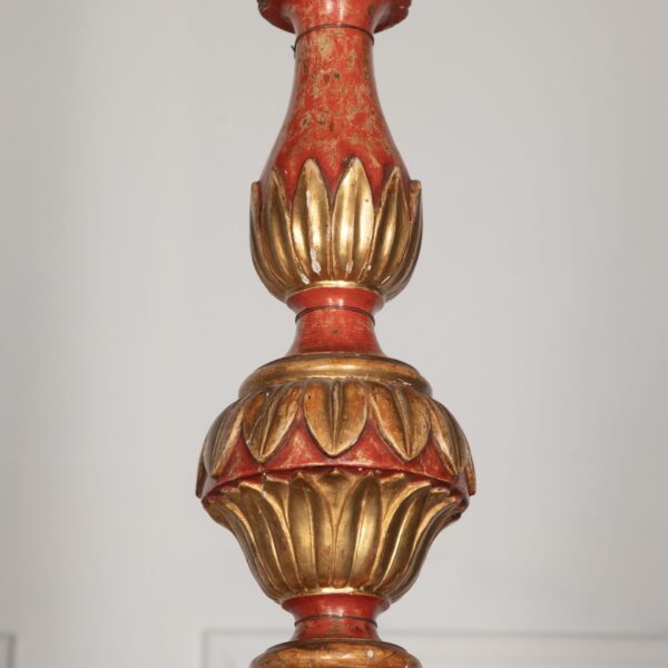 Chandelier | 18th Century French Carved Wood Chandelier - Image 6