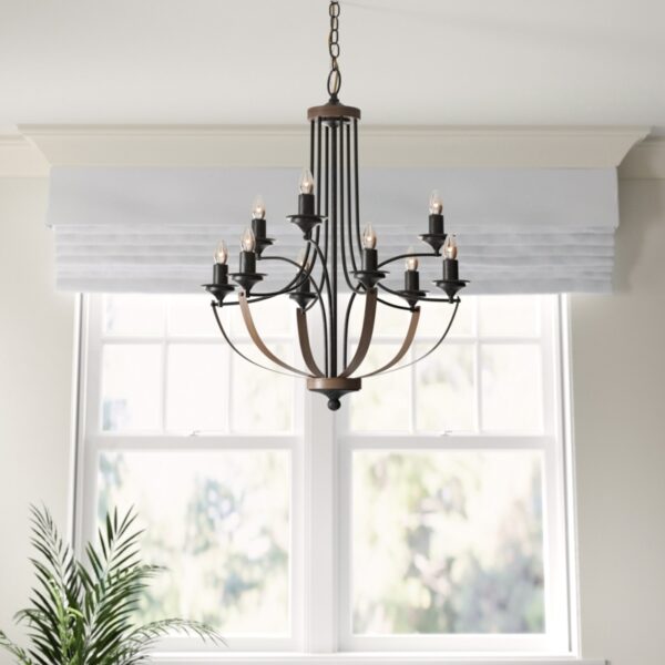 Chandelier | Elegent Chandelier design 9 - Light Wood Dimmable Empire Chandelier
