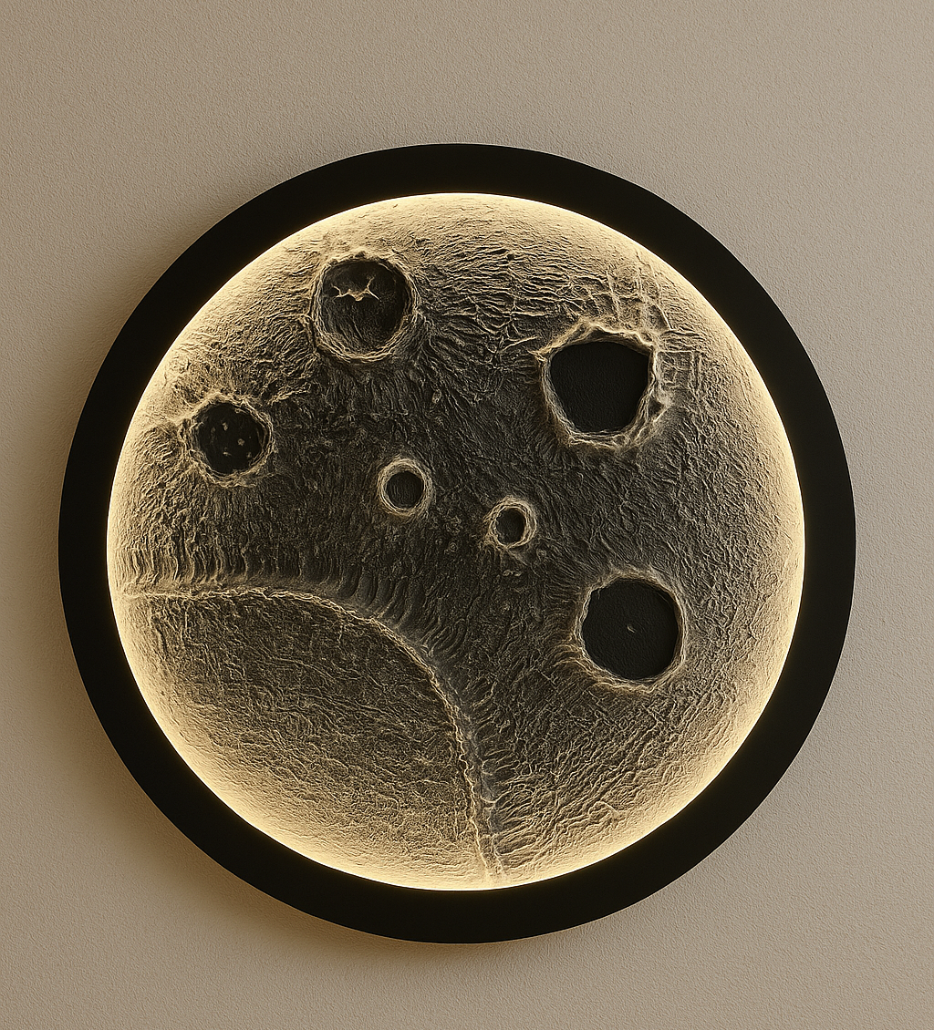 Moon Wall Light – 36 Inch Large Lunar Wall Decor