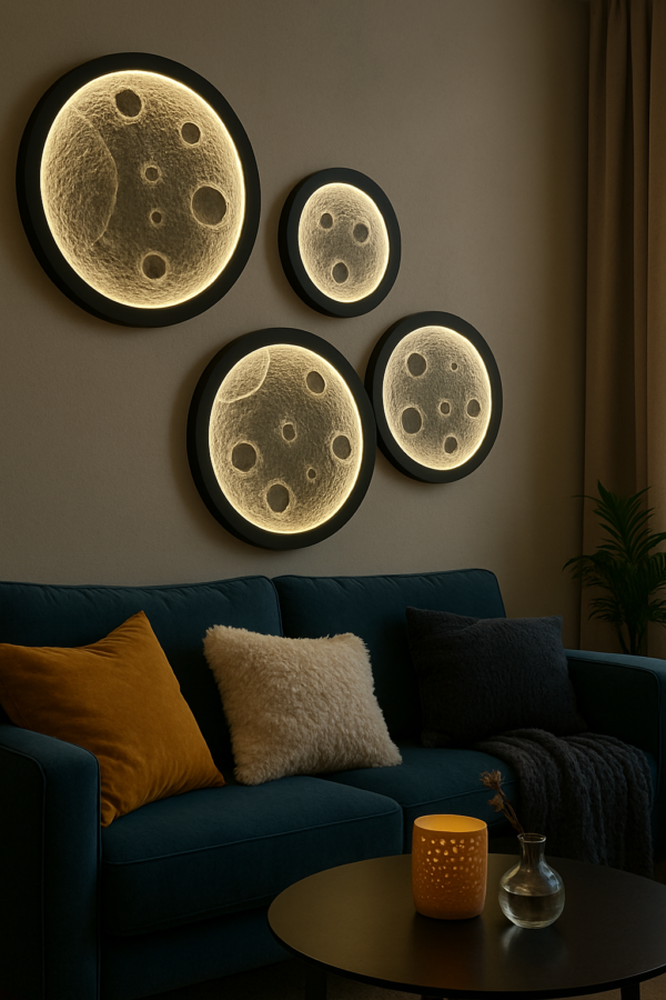 Moon Wall Light Sets (Set of 4) - Image 2