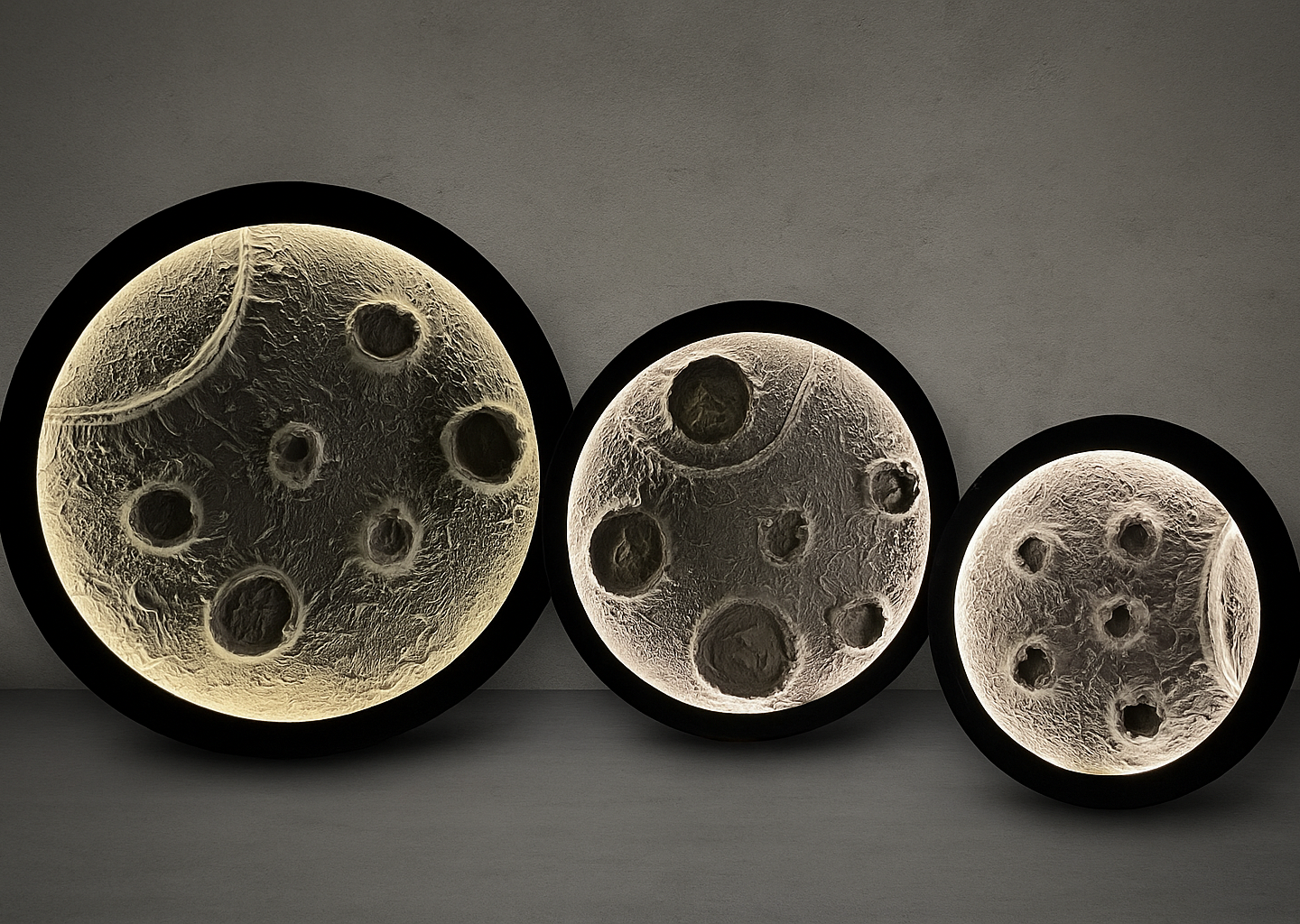 Moon Wall Light Sets (Set of 3)
