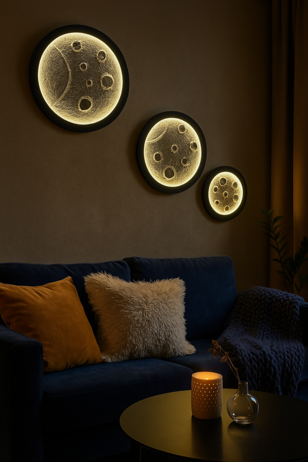Moon Wall Light Sets (Set of 3) - Image 2