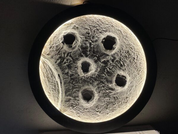 Moon Wall Light – 18 Inch Lunar Surface Lamp - Image 3