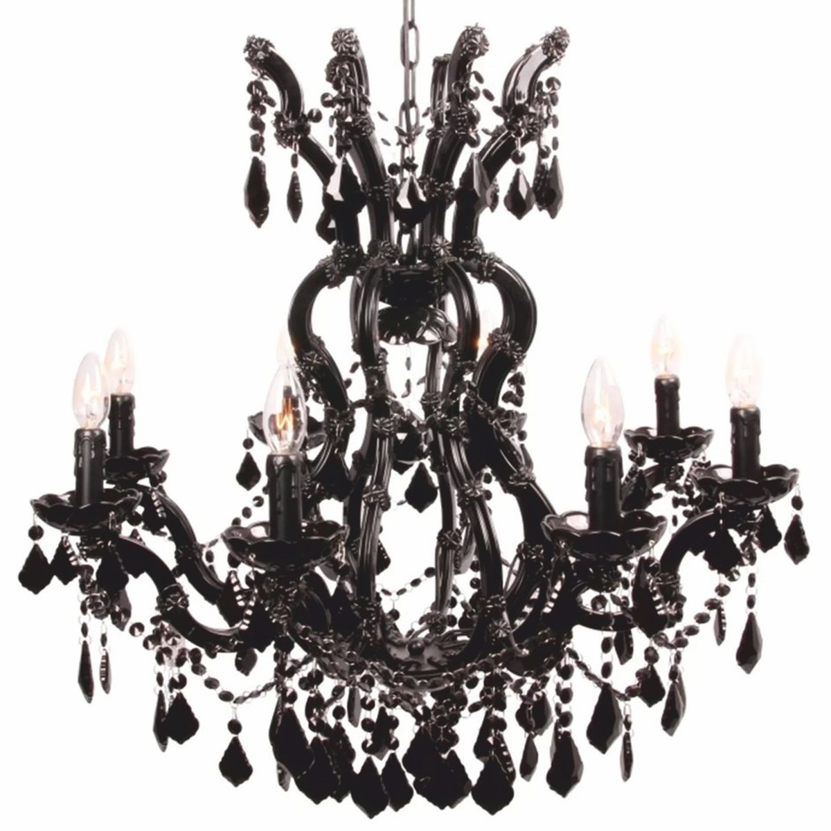 baroque crystal chandelier black Ø 73 x H. 78 cm – Baroque lights
