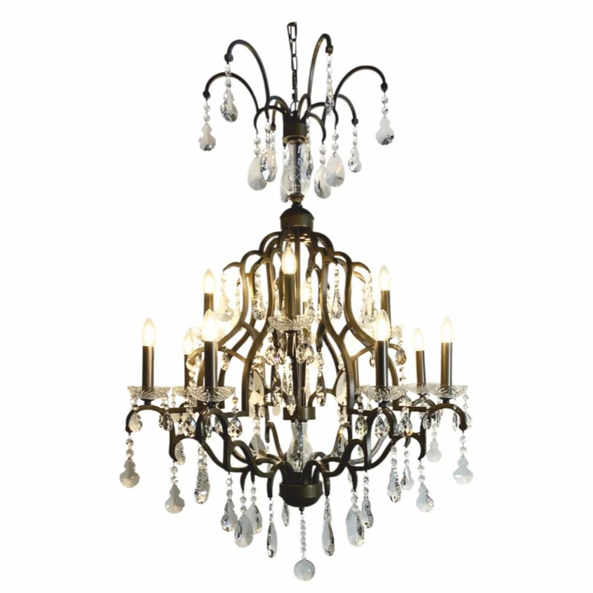 baroque crystal chandelier gold Ø 95 x H. 135 cm – Baroque lights