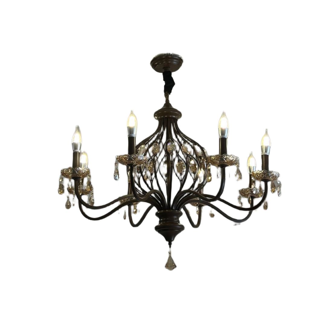 Classic 6-Light Chandelier with Crystal Accents (IC0023)